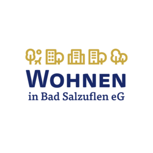 Logo Wohnen in BSU standard blau gold 2 -